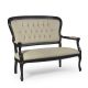 Filippo '800 Waiting Sofa Wooden Frame Fabric Seat by SintesiDesign Online Sales