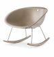Gliss 350 rocking small armchair technopolymer seat chromed steel structure by Pedrali online sales