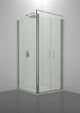 Marte Double Corner Shower Enclosure Glass Doors Aluminum Frame by SintesiDesign Online Sales
