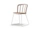 Nym 2850 sled chair steel base wooden seat suitable for contract use by Pedrali online sales