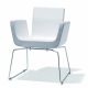 Ola T Small Armchair Steel Base Fabric Seat by Sintesi Online Sales