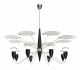 Peggy Suspension Lamp Brass and Aluminum Structure by DelightFULL Online Sales