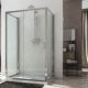 Replay Trio 1-Sliding-Door Peninsular Shower Enclosure Anodized Aluminum and Glass Structure by SintesiDesign Sales Online