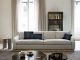 Rey Luxury Sofa Coated in Fabric Metal Base by Longhi Online Sales
