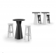 Frozen round table polyethylene structure suitable for contract use by Plust online sales
