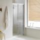 Urban Folding-Door Shower Enclosure H.198 Anodized Aluminum and Glass Structure by SintesiDesign Sales Online