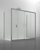 Venere Double Sliding Peninsular Shower Enclosure Glass Doors Aluminum Frame by SintesiDesign Online Sales