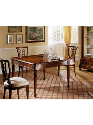 D'Este Extendable Square Table Closed Made of Walnut Made in Italy by Bianchi Mobili