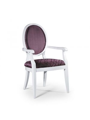 Vicky Classic Armchair Wooden Structure Fabric Seat by SintesiDesign Buy Online