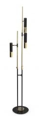 Ike F Floor Lamp Brass and Aluminum Structure by DelightFULL Online Sales