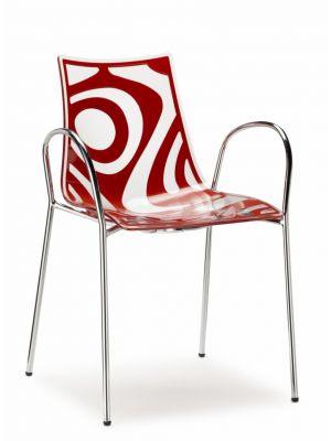 Wave with Armrests Technopolimer Seat and Steel Structure by Scab Online Sales