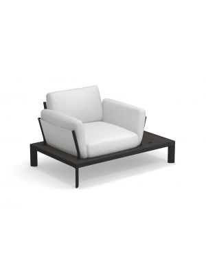 Tami 763 armchair with coffee table fabric seat wpc base suitable for outdoor or contract use by Emu buy online on www.sintesi.design