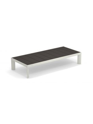Tami 767 coffee table aluminum base wpc slats suitable for outdoor use by Emu online sales on www.sintesi.design