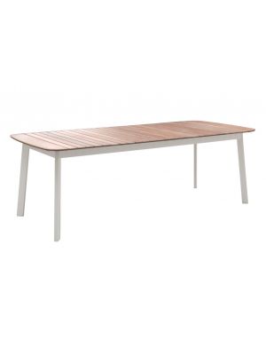 Shine rectangular table teak top aluminum structure by Emu buy online