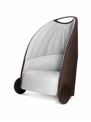 Biga BA10 acoustic armchair fabric coated polyurethane castors by Luxy online sales on www.sintesi.design