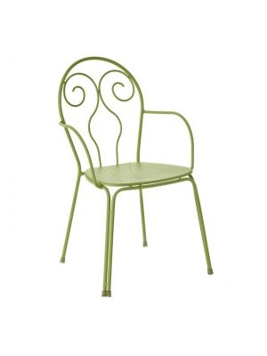 Caprera 931 chair with armrests steel structure suitable for contract use by Emu buy online