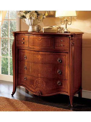 Elite Dresser Walnut Handmade Inlays by Bianchi Mobili