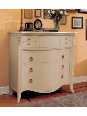 Elite Lacquered Dresser 3 Drawers White Lacquered by Bianchi Mobili