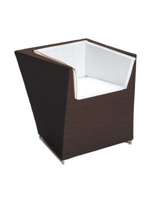 Sales Online Cuba 6512 Armchair Wicker Structure Stainless Steel Feet by Emu.