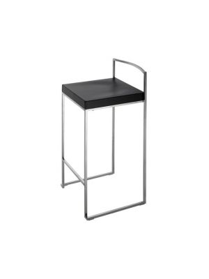 Cubo Stool Steel Structure Wooden Seat by La Palma Online Sales