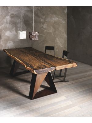 Dasar Table Iron Base Wooden Top by elite, TO BE Online Sales