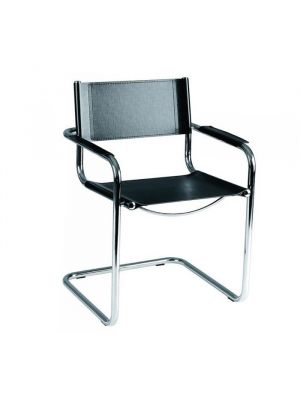 Sales Online Delta Chair Steel Structure with Thick Leather by SintesiDesign.