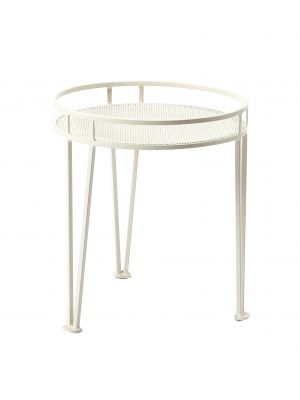 Embassy EM43 round coffee table pianted metal frame by Vermobil online sales
