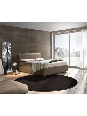 Emma Queen Bed Upholstered Coated with Fabric by SintesiDesign Sales Online