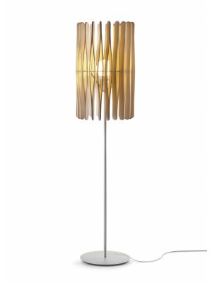 Sales Online Stick F23 C05 Floor Lamp Wood and Metal Structure by Fabbian.