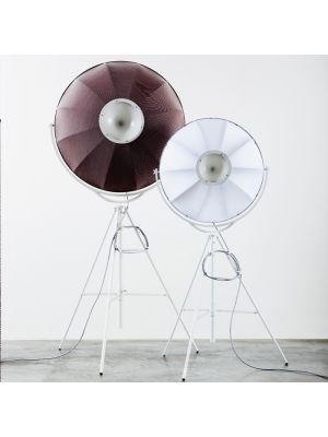 Fortuny Petite Floor Lamp Metal Structure Fabric Lampshade by Pallucco Online Sales