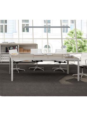 Funny+ Desk Glass Desk Aluminum Legs Glass Top by About Office Online Sales