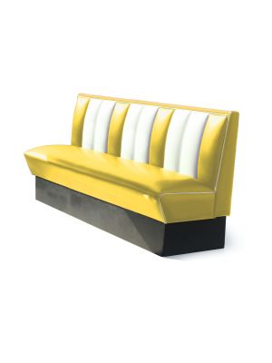 HW-180 Vintage Booth Wooden Base Seat Coated with Ecoleather by Bel Air Buy Online