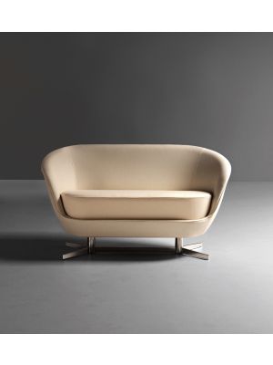 Jango 2031N waiting sofa steel feet coated in fabric suitable for contract use by LaCividina buy online