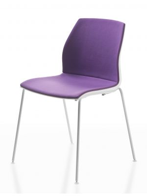 Kalea 4 Legs chair steel legs seat coated in fabric by Kastel online sales