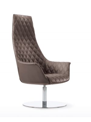 Kimera High Rhomboidal waiting armchair steel base ecoleather seat by Kastel buy online