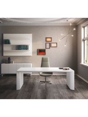 Kono Desk F Lacquered Desk Aluminum Legs Laminated Top by About Office Online Sales