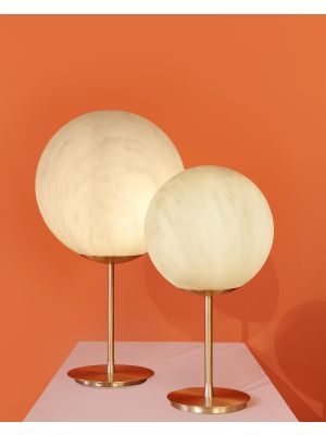 Mineral Stand table lamp satin brass base polyethylene diffuser by Slide online sales on www.sintesi.design