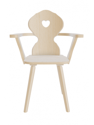 Monaco chair with armrests fir wood structure suitable for contract use by Sipa online sales