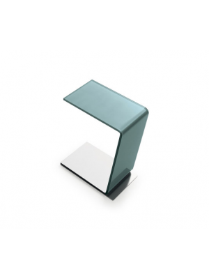 Sales Online Swan Colour Coffee Table Glass Structure with Stainless Steel Base by Sovet.