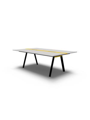 t-share dieffebi co-working table melamine top metal legs by dieffebi buy online on sintesidesign