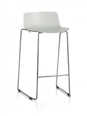 Vesper 3 Stool Chromed Structure Polypropylene Seat by Colos Online Sales