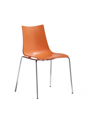 Zebra Technopolimer 4 Legs Chair Technopolimer Seat and Steel Structure by Scab Online Sales