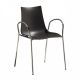Sales Online Zebra Technopolimer with Armrests Chair Technopolimer Seat and Steel Structure by Scab.