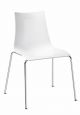 Sales Online Zebra Antishock 4 Legs Chair Polycarbonate Seat and Chromed Steel Frame by Scab.