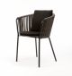 Desiree DE305 outdoor chair metal frame with rope suitable for contract use by Vermobil online sales