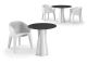 Frozen dining table polyethylene base HPL top suitable for contract use by Plust online sales