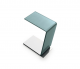 Sales Online Swan Colour Coffee Table Glass Structure with Stainless Steel Base by Sovet.