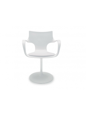 Sales Online Flûte Swivel Chair Polypropylene and Steel Structure with Ecoleather Seat by Sovet.