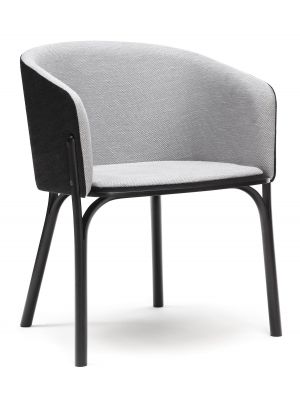 Split Armchair Wooden Legs Upholstered Seat by Ton Sales Online