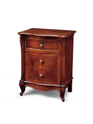 Naviglio Bedside Table Walnut Made in Italy by Bianchi Mobili 